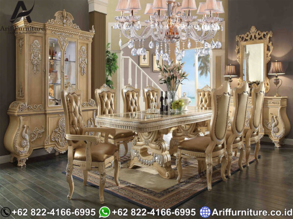 set meja makan ukiran mewah