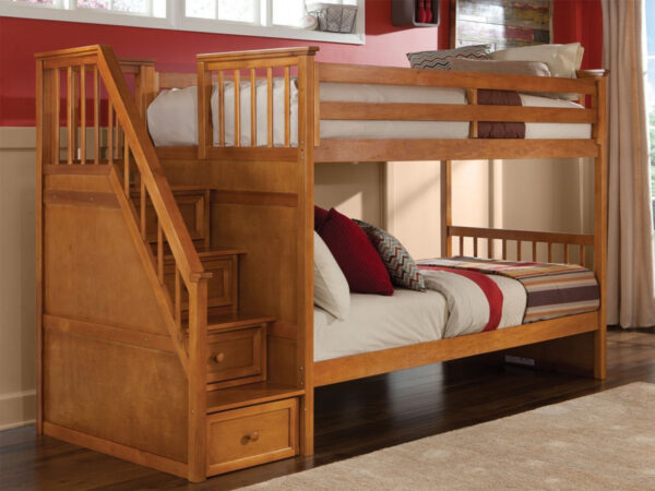 tempat tidur kayu tingkat susun anak