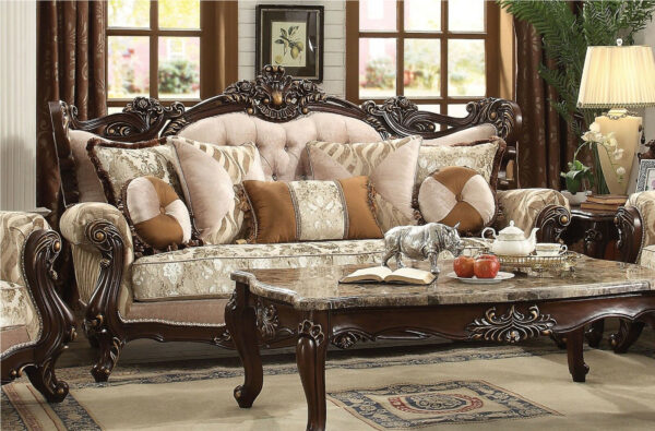 Set Sofa Tamu Mewah Ukir Klasik Modern