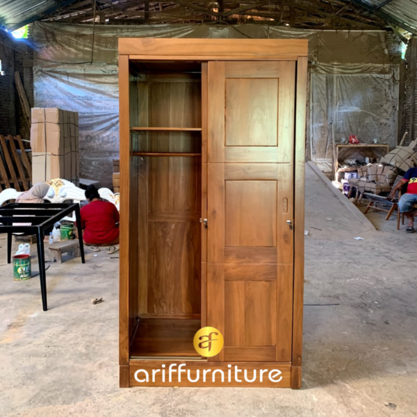 Lemari Pakaian Classic Pintu Sliding - Gambar 3