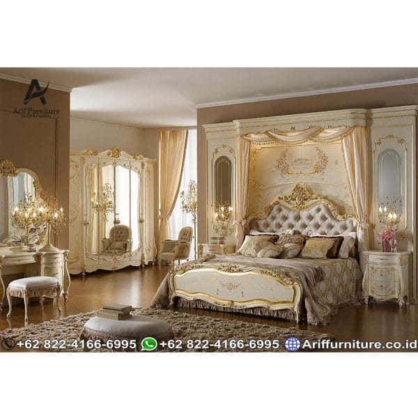 Tempat Tidur Mewah Jepara Golden Ivory
