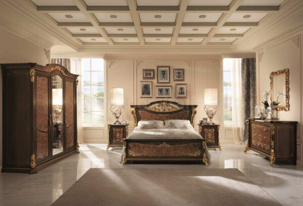 set lemari dan tempat tidur kayu jati
