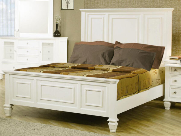 tempat tidur set minimalis duco putih