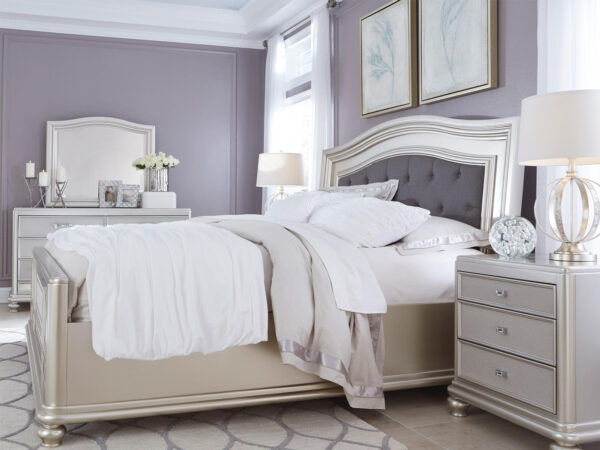 tempat tidur set silver minimalis