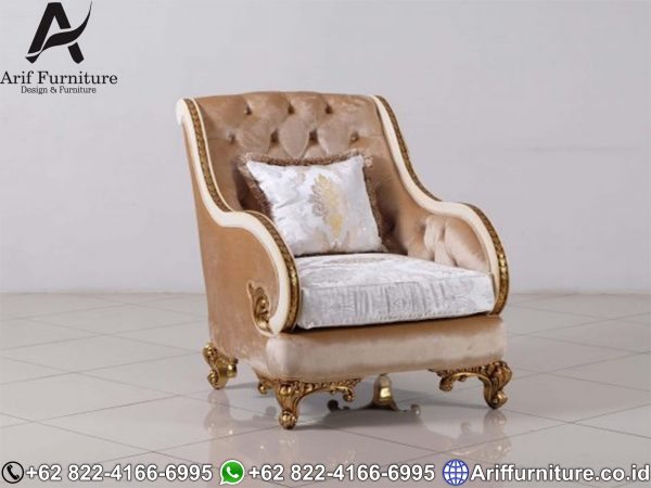 Kursi Sofa Tamu Mewah Black Silver