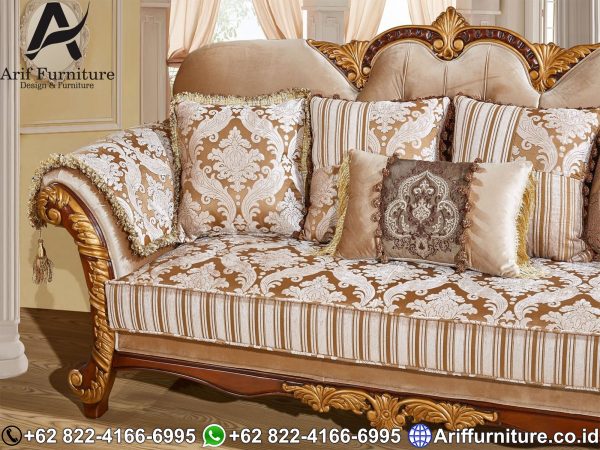 Kursi Sofa Tamu Mewah Classic Ukiran Gold