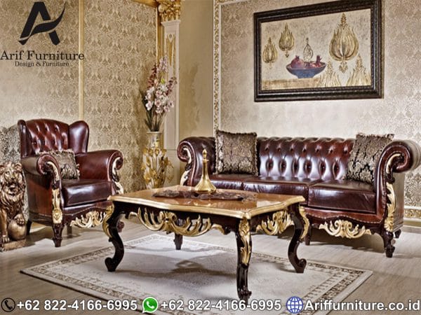 Kursi Sofa Tamu Mewah Jati Jepara