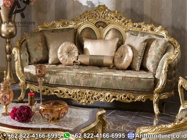 Kursi Sofa Tamu Mewah Olympus Gold