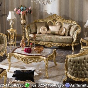 Kursi Sofa Tamu Mewah Olympus Gold