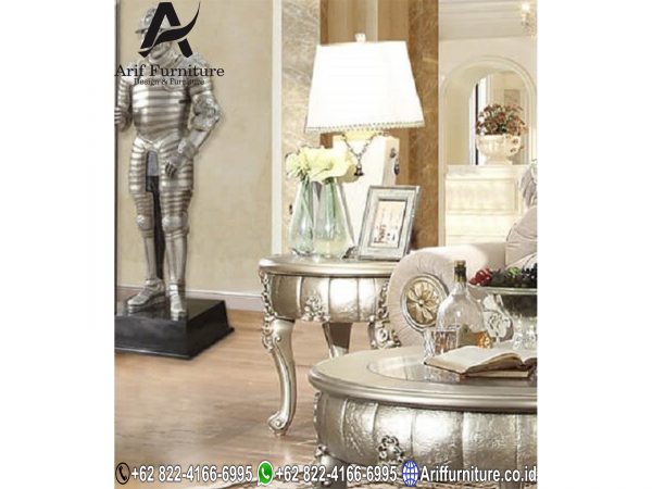 Kursi Sofa Tamu Mewah Silver Duco