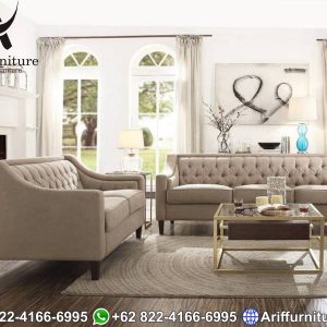 Sofa Tamu Minimalis Jepara Natural