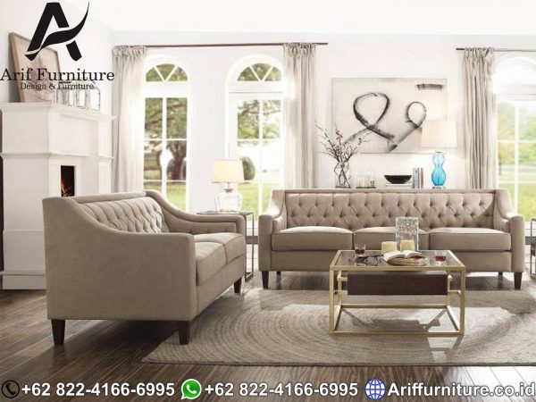 Sofa Tamu Minimalis Jepara Natural