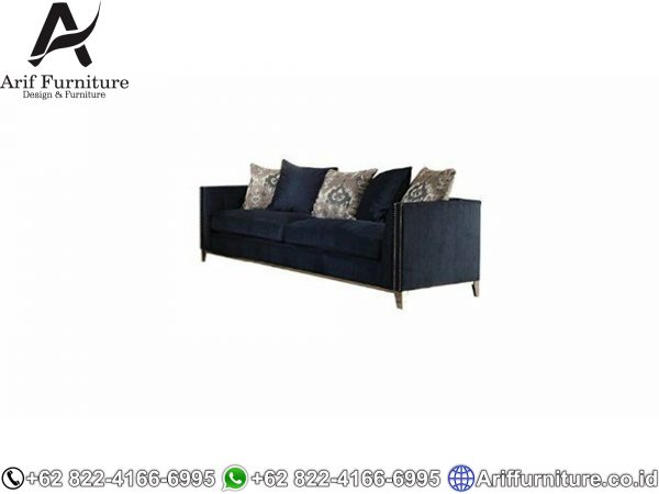 Sofa Tamu Minimalis Mewah Dongker Dark