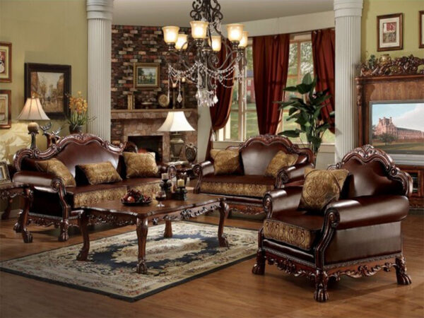 sofa tamu mewah natural jati jepara