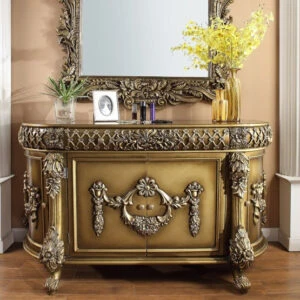 meja konsul rococo bronze dresser