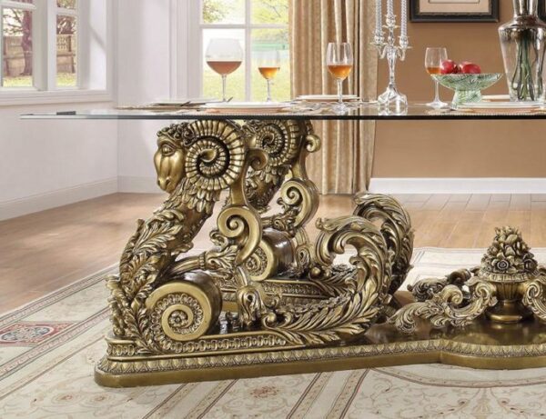 set meja makan natural gold klasik