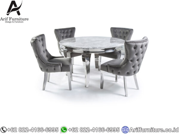 set meja makan stainless