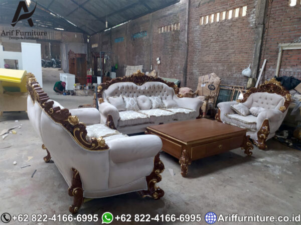 set sofa tamu mewah klasik jepara