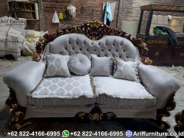 set sofa tamu mewah klasik jepara