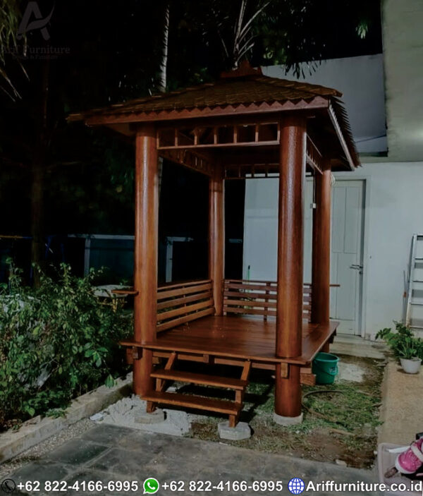 gazebo mini kayu kelapa jepara