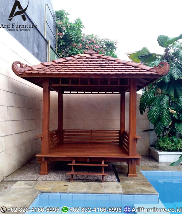 gazebo minimalis jati jepara