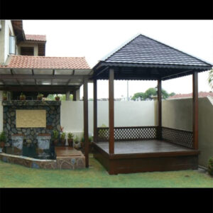 gazebo minimalis kayu jati solid jepara