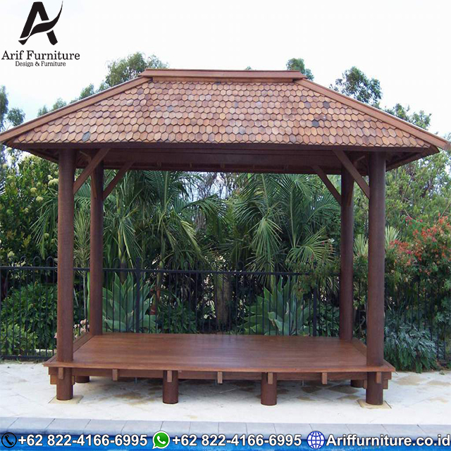 Gazebo Indonesia Kayu Kelapa