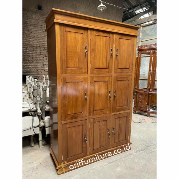 Almari Baju 3 Pintu Kayu Jati Jepara - Gambar 4
