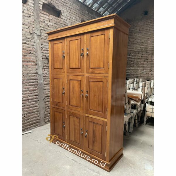Almari Baju 3 Pintu Kayu Jati Jepara - Gambar 3