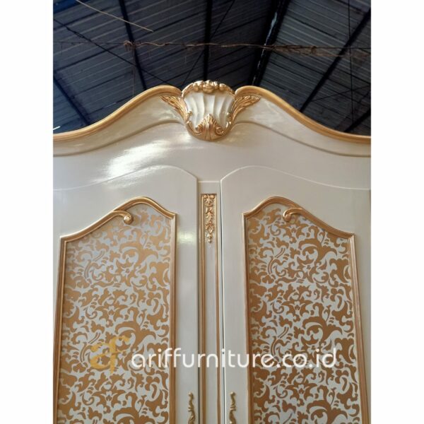 Lemari Baju Jati Minimalis 2 Pintu - Gambar 3