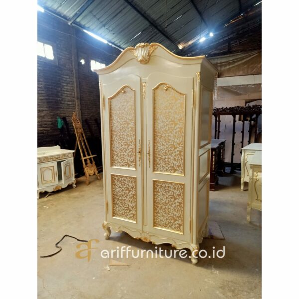 Lemari Baju Jati Minimalis 2 Pintu - Gambar 6