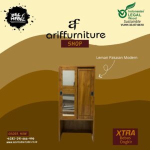 Lemari Pakaian Minimalis Modern Jepara