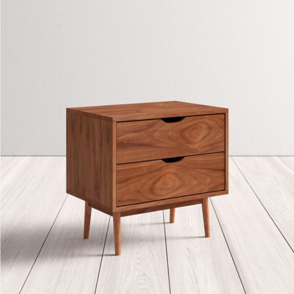 meja nakas minimalis kayu jati laci