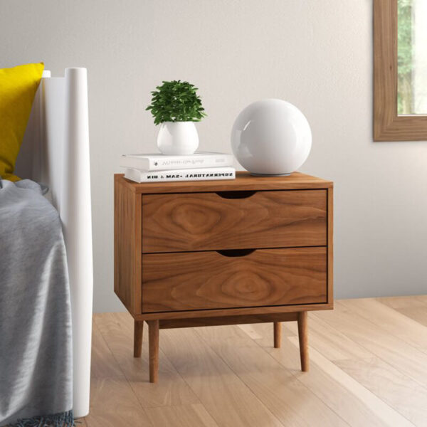 meja nakas minimalis kayu jati laci