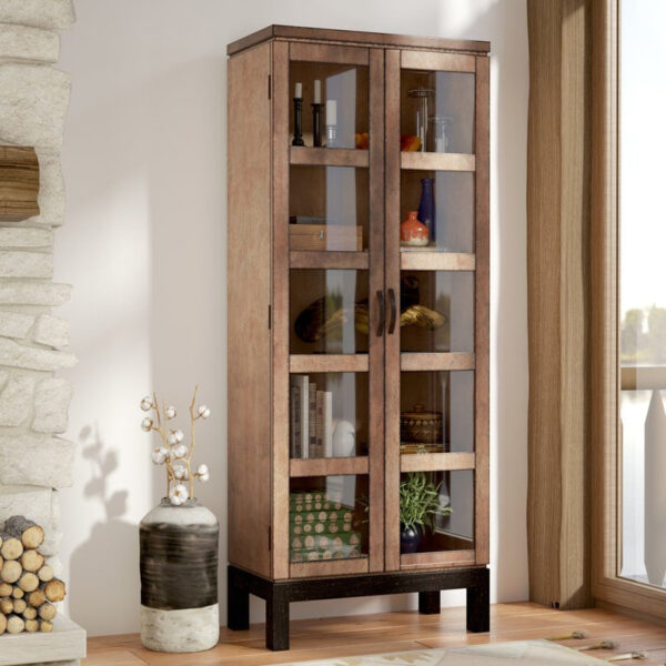 lemari pajangan minimalis kayu terbaru