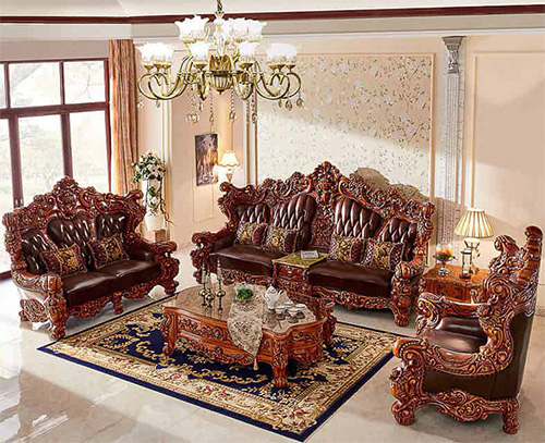 set sofa kursi tamu mewah modern jati