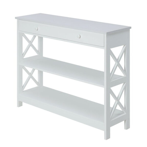 meja konsol duco putih minimalis modern