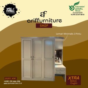 Lemari Baju 3 Pintu Minimalis