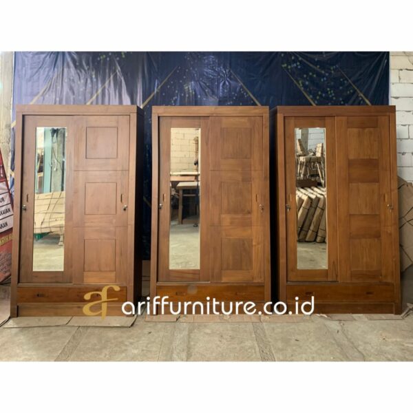 Lemari Pakaian Minimalis 2 Pintu Terbaru - Gambar 3