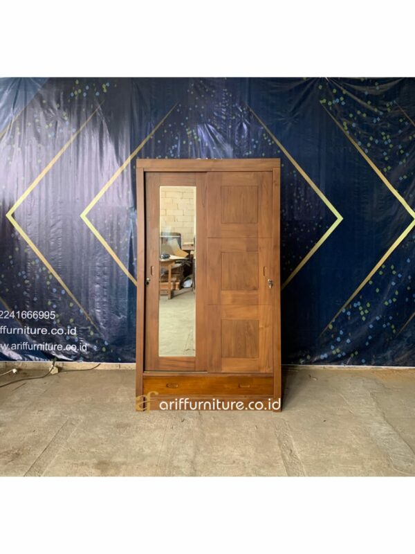 Lemari Pakaian Minimalis 2 Pintu Terbaru - Gambar 4
