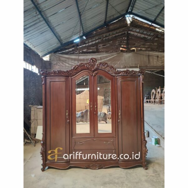 Lemari Pakaian Minimalis Kayu Jati Jepara - Gambar 4