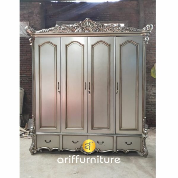 Lemari Pakaian Minimalis Kayu Pintu 4 - Gambar 2