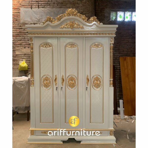Lemari Pakaian Putih Kayu Minimalis Terbaru - Gambar 2
