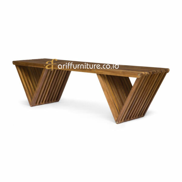 kursi taman kayu unik modern