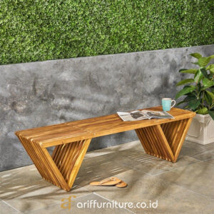 kursi taman kayu unik modern