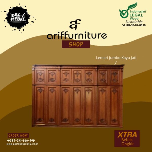 Lemari Pakaian Minimalis Kayu Murah Terbaru