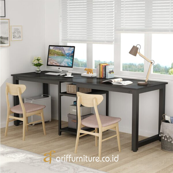 model meja kerja double minimalis