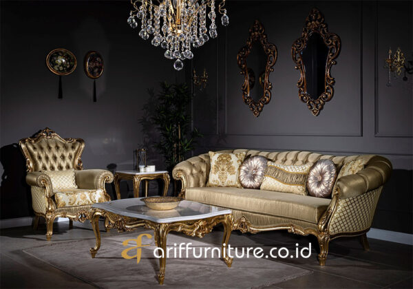 Model Sofa Set Ruang Tamu Ukir Mewah