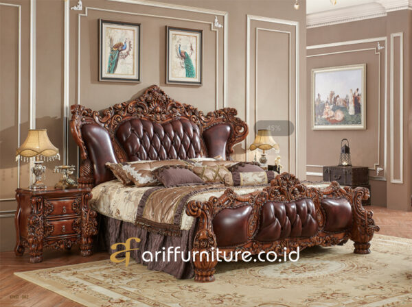 Set Tempat Tidur Ukiran Kayu Jati Jepara