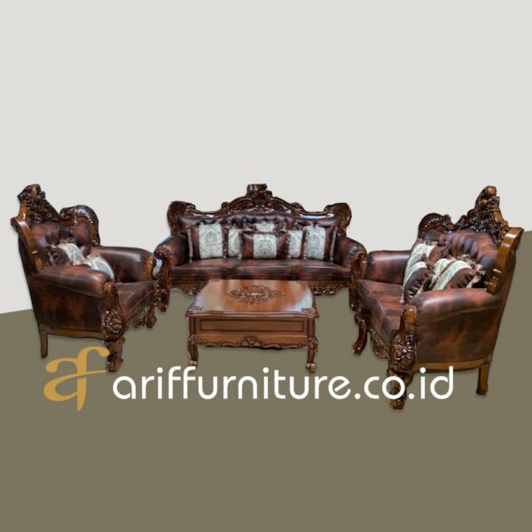 sofa kayu jati model terbaru 1
